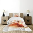 thumbnail image 4 of Ambesonne Bowling Quilted Bedspread Set 2 Pcs, Ball Crashing, Twin Size, Red Orange White, 4 of 5