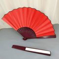 thumbnail image 3 of Folding Fan Smooth Opening Solid Color Decorative Bamboo Frame 10 Inches Chinese Style Handheld DIY Blank Fan Home Decor, 3 of 10
