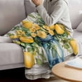thumbnail image 3 of Vintage Lemon Blanket Soft Cozy Warm Throw Blanket for Couch, Plush Fuzzy Flannel Fleece Blankets for Sofa, Tropical Summer Wooden Bed Blankets Lightweight Gifts for Women, 50"x80", 3 of 9