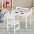 thumbnail image 4 of Costway Ensemble Table et Chaise d'Artisanat pour Tout-Petits Table d'Art et d'Artisanat pour Enfants avec Porte-Rouleau de Papier Blanc, 4 of 10