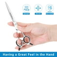 thumbnail image 4 of HASHIMOTO Curved Scissors For Dog Grooming,6.5 inches,Design For Professional Groomer. 6.5", 4 of 6