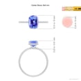 thumbnail image 4 of Angara Natural 1.6 Ct. Tanzanite with Diamond Classic Ring in 14K White Gold for Women (Ring Size: 6), 4 of 9
