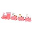 thumbnail image 2 of Tren navideño, juego de tren navideño, decoración decorativa, regalos para niños pequeños, adorno para tarta. Rosa, 2 of 8