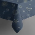 thumbnail image 5 of Dark Blue Star Moon Sun Pattern Square Tablecloth,Waterproof Square Table Cover,Wipeable Spillproof Washable Table Cover for Home Kitchen Party Decor 42"X42"(107x107cm), 5 of 6
