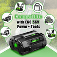 thumbnail image 2 of 4 Pack 5000mAh Replacement for Ego Battery Compatible with Ego Battery 56V Fits for Ego Battery 56V Cordless Power Tools and Chargers BA2800 BA4200T BA4200 BA1400 BA2800T BA5600T, 2 of 7