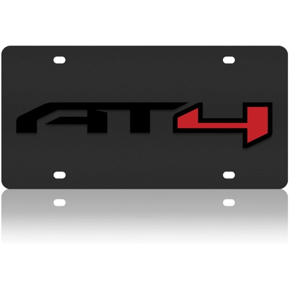 Eurosport Daytona- Compatible with -, GMC AT4 Carbon Steel License Plate