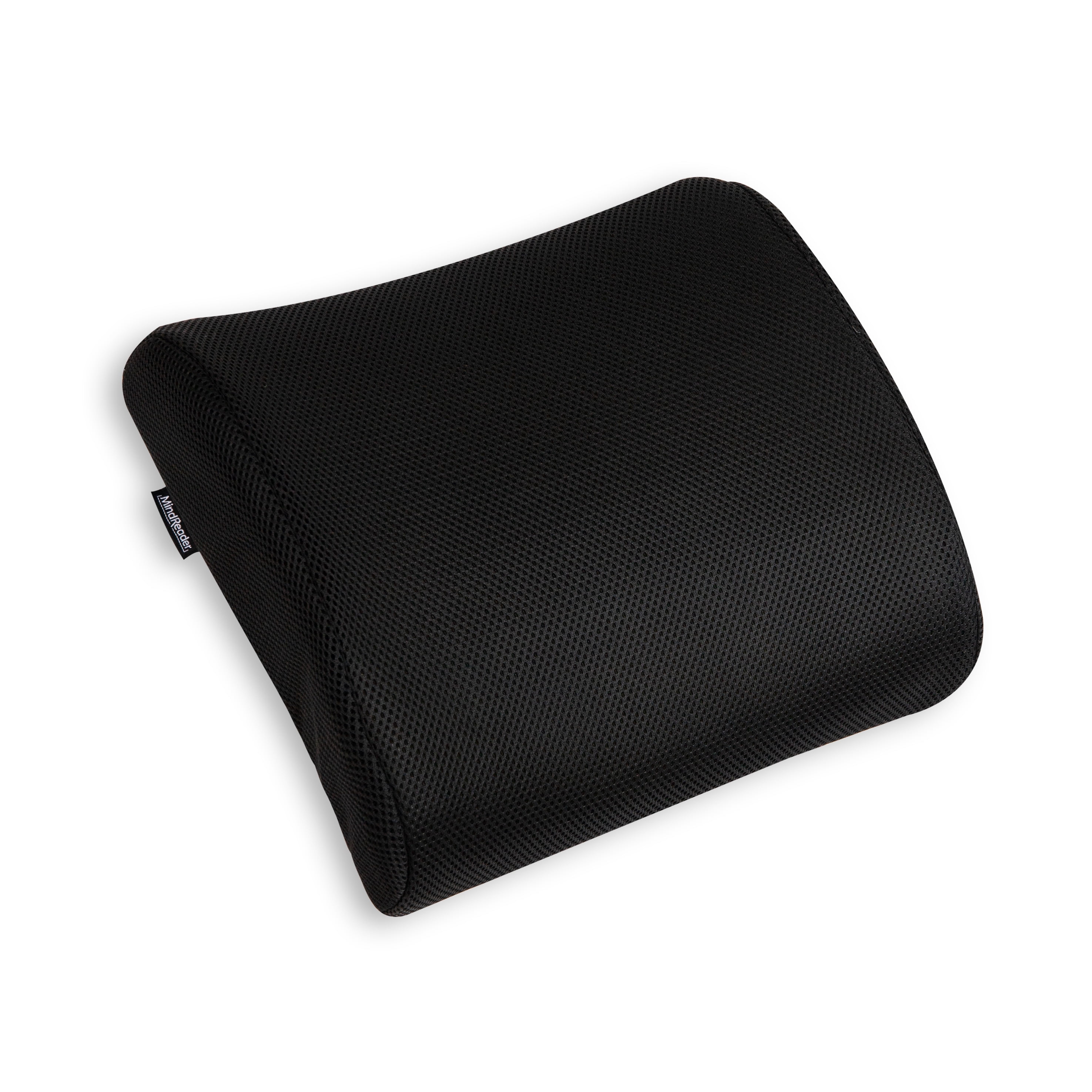 Mind Reader Ergonomic Lower Back Cushion, Office Chair Support, Posture Corrector, Black