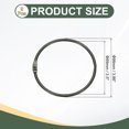 thumbnail image 2 of Uxcell 9Pcs Loose Leaf Binder Rings, 3.9 Inch Metal Open Card Rings Heavy Duty Book Rings for Key Index Card Rings Paper Rings Office, Black, 2 of 7