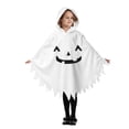 thumbnail image 3 of Boy Halloween Unisex Ghost Face Hooded Cloak Halloween Party Outfit for Boys 3-4 Years, 3 of 4