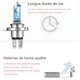 thumbnail image 4 of H4 Halogen Bulb, E-Mark, Warm White Headlights Light, For 12V 55W Motorcycle and Car High Beam Lamp Replacement Kit (2 Pieces), 4 of 5