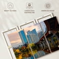 thumbnail image 6 of Elephant Stock Austin Urban Cityscape Wall Art - Horizontal Multi Panel Canvas - Living Room Wall Decor - City Multi Panel - Orange And Brown Decor - 74" x 48", 6 of 8