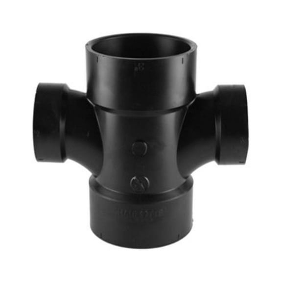 Charlotte Pipe ABS 00429 1200HA ABS/DWV Double Sanitary Tee, 3 x 3 x 2 x 2 In. - Quantity 10