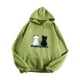 thumbnail image 1 of Sudadera con capucha de manga larga para mujer, Tops elásticos informales con capucha, jersey para niñas Verde l Yuyangstore Sudadera con capucha de mujer, 1 of 4