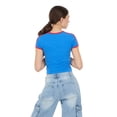 thumbnail image 4 of Forever 21 Women's Short Sleeve France Soccer Ringer Tee Shirt, Sizes XXS-XXL, 4 of 6