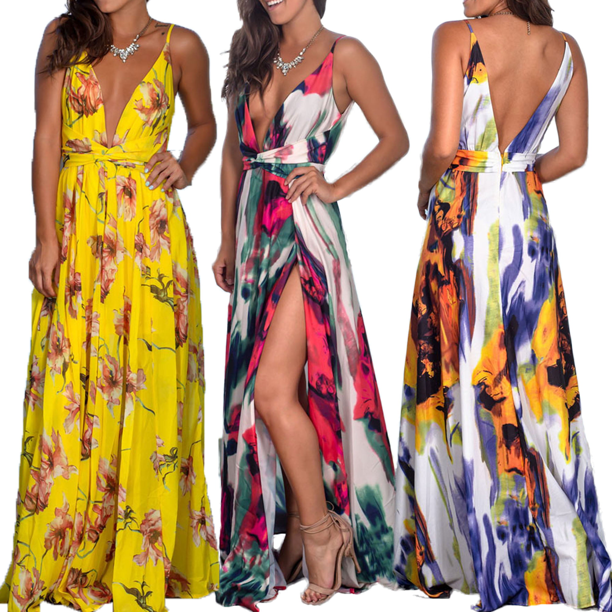 Summer Boho Dresses Cocktail Maxi Beach Dress Sundress Party Women Evening Long