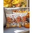 thumbnail image 4 of Decorative Throw Pillow Covers 20x20 Inch Set of 2 Gnome Pumpkin Fall Decor Pillow Cases for Couch, Maple Leaves Fox Rabbit Cushion Case for Living Room Bedroom Bed Car Chair, 4 of 9