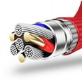 thumbnail image 4 of Multi USB cable, 3 in 1 charging cable nylon Multiple charging cable iP Micro USB Type C, 4 of 5