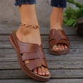 thumbnail image 4 of YOUYEDIAN Orthopedic Sandals for Women Beach Open Toe Arch Support Shoes Summer Comfortable Non Slip Slip on Wide Slippers, 4 of 9