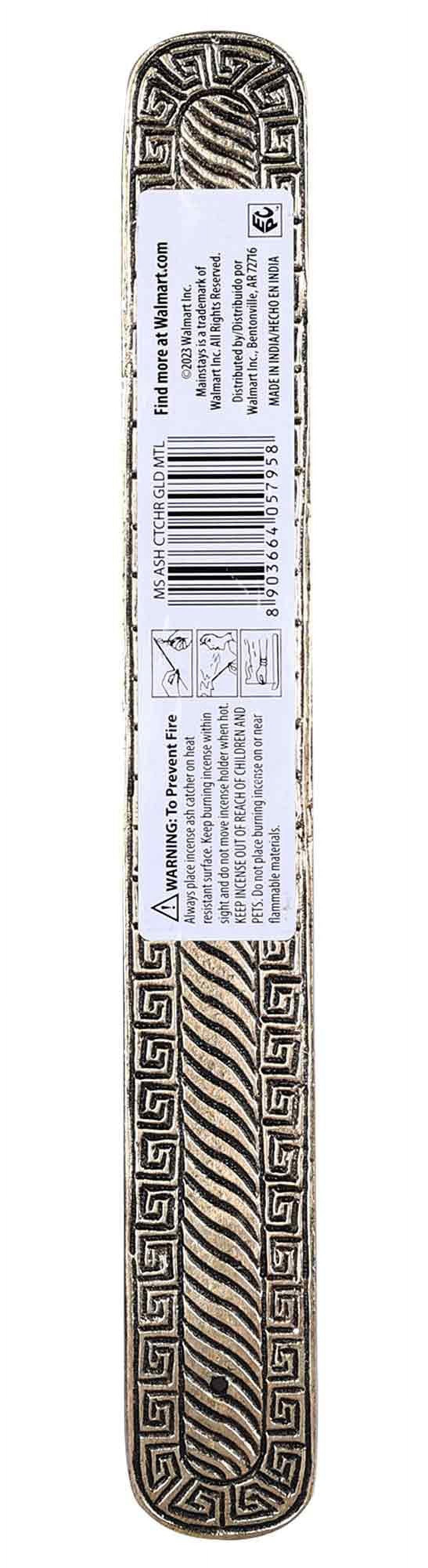 (2 pack) Mainstays Incense Metal Ash Catcher, Gold Metal