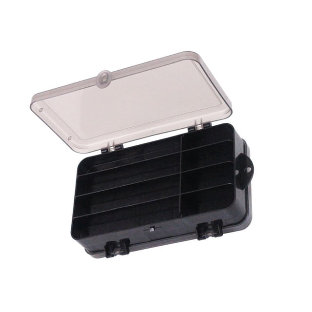 kurtrusly Fishing Tool Storage Box Solid Color Multi Compartment Replacement Bait Lure Fish Tools Case Organizer Accessories Black 1Set