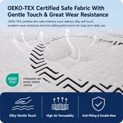 GREOO Queen Mattress 12 Hybrid Mattress in a Box Gel Memory Foam and Pocket Springs with Motion Isolation, Medium Firm, Pressure Relief, CertiPUR-US® Certified Inner Foam