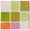 Gallery Wrapped, variant on Pastel Grid II Canvas Print Green Abstract Art by Art Remedy, Gold Frame, 40 x 40