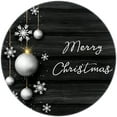 thumbnail image 1 of Christmas Baubles Wood Round Area Rug Non-Slip Floor Mats Polyester Throw Rugs Floor Carpet for Door Entryway Bedrooms Living Room Decor, 27.6 X 27.6 Inches, 1 of 6