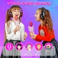 thumbnail image 4 of Girls Toys for 5-12 Year Old Girl Kids, Craft Kits for Kids Microphone Toys for 6-12 Year Old Toddler Boy Bluetooth Singing Microphone Birthday Present Age 6 7 8 9 10 Children Karaoke Pink MIC, 4 of 8