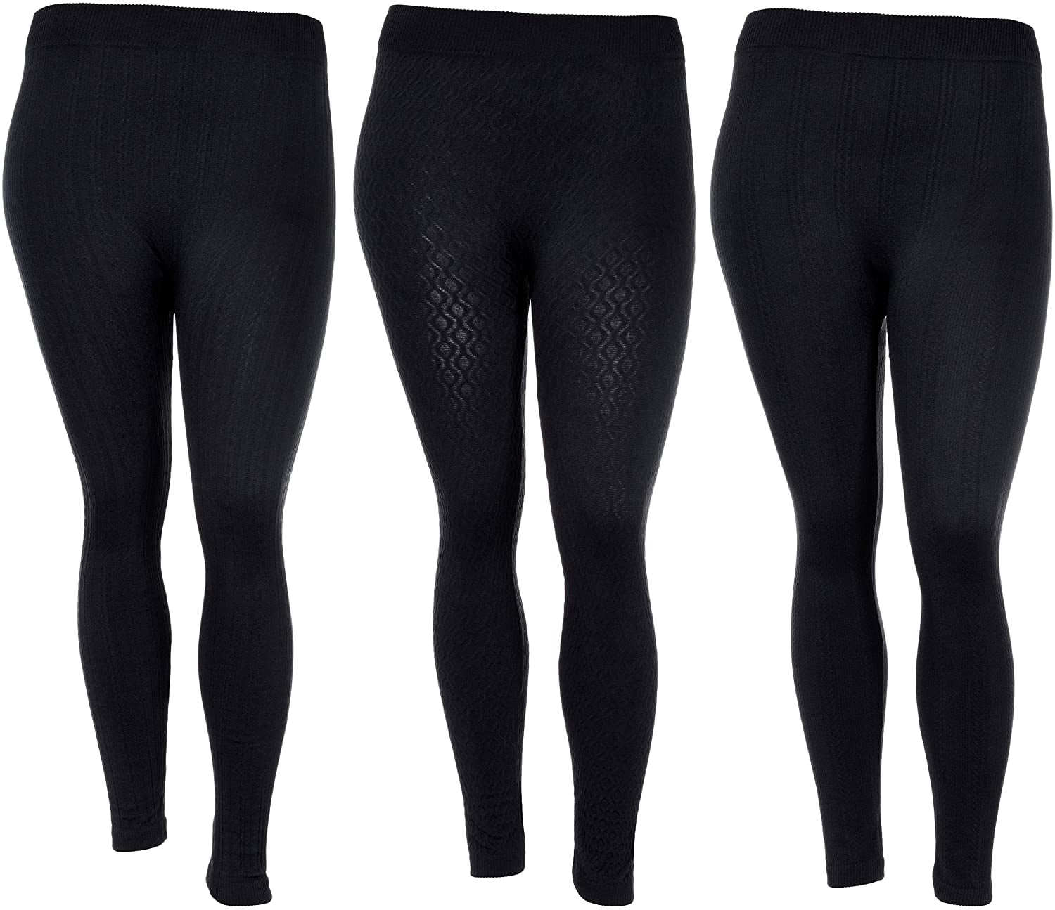 GMI Ladies Plus Sized Fleece Lined Leggings Womens 362L-SLQ-BLACK