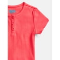 thumbnail image 3 of Wonder Nation Girls Baby Henley Tee with Short Sleeves, Sizes 4-10, 3 of 3