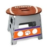 14" Gray and Brown NCAA Clemson Tigers Folding Step Stool