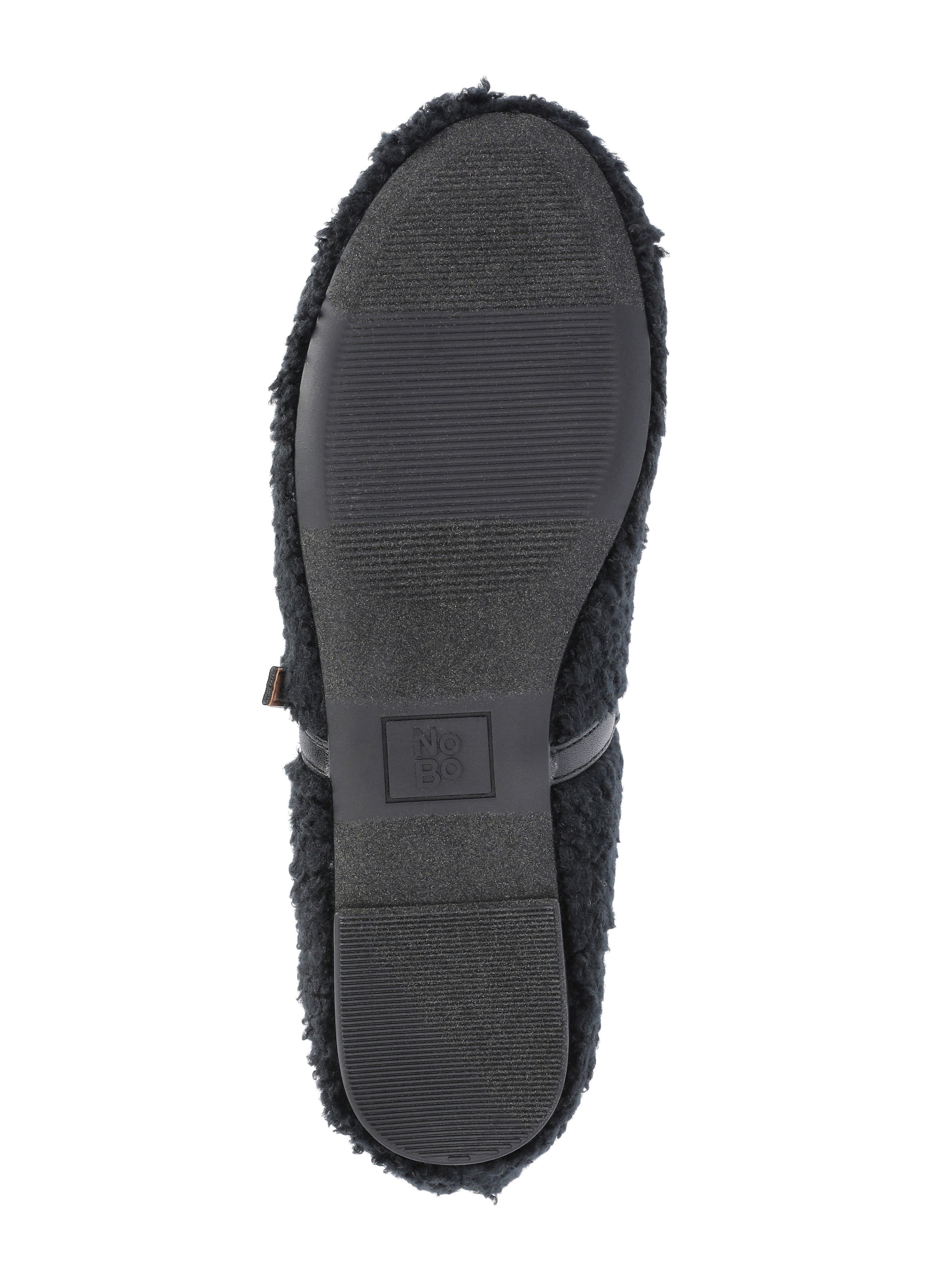 No Boundaries Women's Faux Shearling Mary Jane Flats