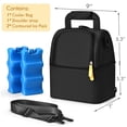 thumbnail image 7 of NCVI Breastmilk Cooler Bag Backpack with Ice Pack, Fits 6 Bottles (Black), 7 of 7