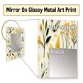 thumbnail image 3 of Designart "Simplicity In Yellow And Green Florals" Floral Wall Mirror, Printed Yellow Wall Mirror, Traditional Bathroom Wall Mirror, Decorative Floral Mirror - 30x40 Inch, 3 of 5