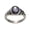 Purple, variant on Men's Stainless Steel Personality Vintage Punk Oval Cut Red Gemstone Biker Ring Cool Honeycomb Pattern Carved Wedding Band Silver Size 7