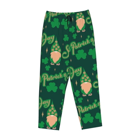 Kdxio Women s Comfy Stretch St Patrick s Day9Print Drawstring Pajama Pants-X-Large