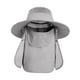 thumbnail image 2 of Sombrero para el sol al aire libre, plegable, portátil, ajustable, de malla transpirable para senderismo y escalada. Gris claro, 2 of 9