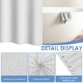thumbnail image 3 of Dznils Waffle Shower Curtain with Hooks, Thick Weighted Fabric Bathroom Curtain, White, 72" x 72", 3 of 10
