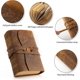 thumbnail image 3 of Leather Journal Writing Notebook for Women Men Unlined Paper 400 Kraft Pages, 7 X 5 inches, Vintage Journal Leather Bound Daily Notepad, Brown,Carving, 3 of 4