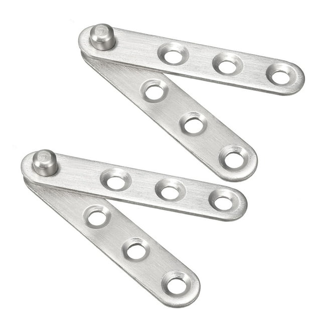 Unique Bargains 2 Sets Stainless Steel 360 Degree Rotating Door Pivot Hinge 60mm x 11mm