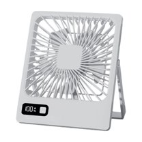AYktou Fan - Portable Fan - Desk Fan,Portable Air Conditioners with LED Display,5 Speed Settings,180°Tilt Folding,Vertical/Hanging Use,2000mAh Large Capacity Battery,for Bedroom,Home,Office,Travel