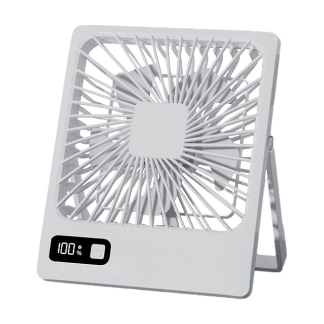 Fans for Home,Portable Fan Rechargeable Led Digital Display Battery Rechargeable Table Fan 180 Degree Foldable Portable Fan 5 Adjustable Suitable for Home Office Travel Outdoor Use