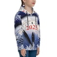 thumbnail image 3 of Lsque Gold Glitter Shining In Light With 2025 Patten Youth Hoodie Sweatshirt Pullover with Kangaroo Pocket Boys and Girls Hoodie Warm Hoodie for Kids-Medium, 3 of 6