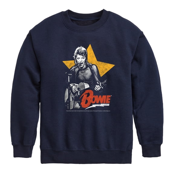 David Bowie - Bowie Guitar With Star  - Toddler & Youth Crewneck Fleece Sweatshirt