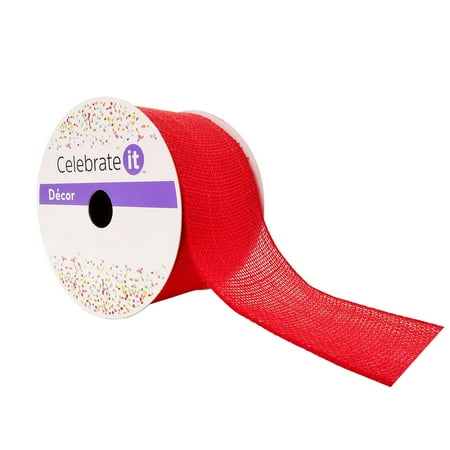 UPC: 0191518419825 | 2.5 Faux Burlap Wired Ribbon by Celebrate It™