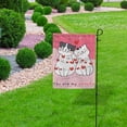 thumbnail image 5 of GZHJMY Garden Flag Double Sided Cat Couple Romantic, Fade Resistant Yard Flag Durable Banner Indoor Outdoor Home Decor 12x18 Inch Yard Flags, 5 of 7