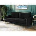 thumbnail image 2 of Koby Home Sectional Sofa Velvet Sleeper Sofas 70" Couch 3-Seater Couches for Living Room Sand Beige, 2 of 4