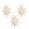 thumbnail image 1 of 3Pcs Paper Star Lantern Lampshade 9 Pointed Star Paper Lanterns Hanging Decorations for New Year Wedding Party , White, 1 of 5