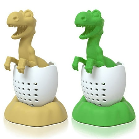 

2PCS Tea Bag Silicone Leaf Herbal Spice Filter Baby Dinosaur Shape Tea Infuser Strainers Reusable Loose Filter