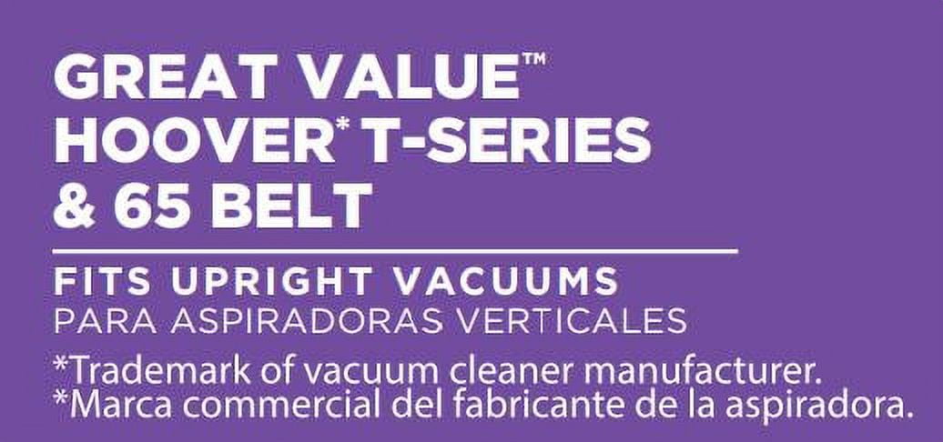 Great Value Replacement Vacuum Belts, For Hoover T-Series & 65 Belt, 2 Count